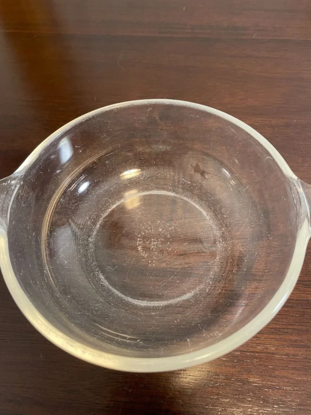 Vintage Pyrex 019 Clear Glass Mini Casserole Dish Lid 681C 20oz 600ml Round Bake